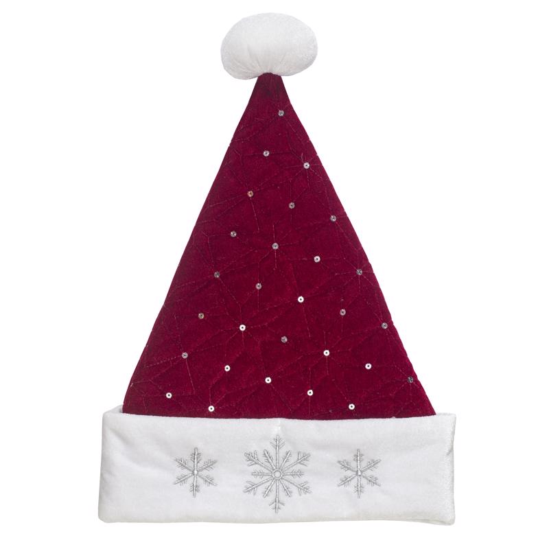 Dyno 17 in. Quilted Velvet Santa Hat