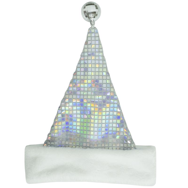 Dyno 17 in. Sequin Iridescent Santa Hat