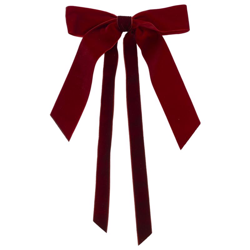 Dyno Red S/4 Velvet Double Tail Christmas Bow