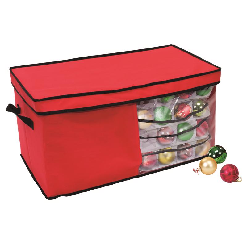 Dyno Red Ornament Storage Bag 12 in. H X 24 in. W X 13 in. D