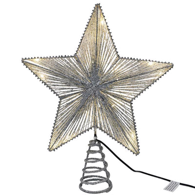 Celebrations LED Warm White Star Tree Topper 14 in.