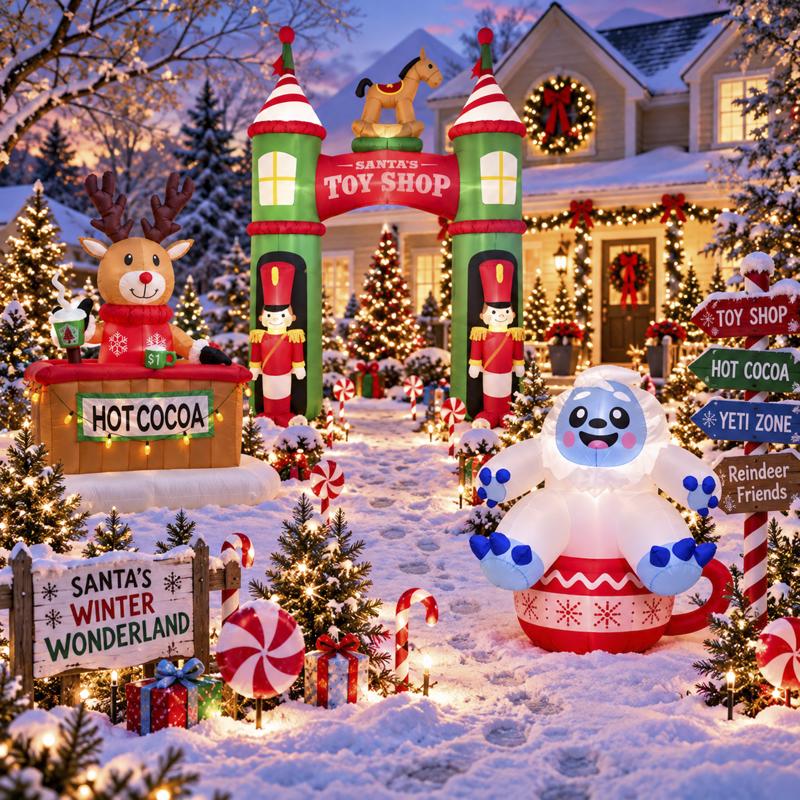 Celebrations Yeti with Hot Cocoa 5 ft. Inflatable