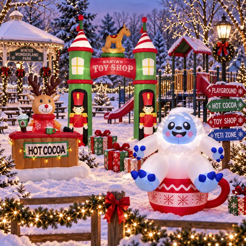 Celebrations Yeti with Hot Cocoa 5 ft. Inflatable