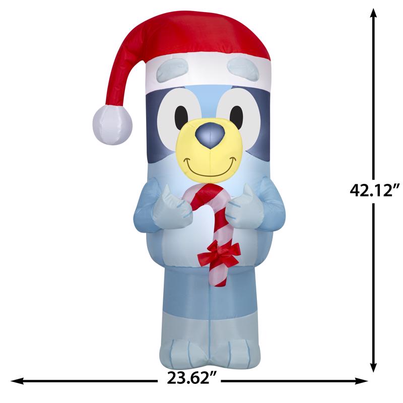 Gemmy Bluey in Santa Hat 4 ft. Inflatable
