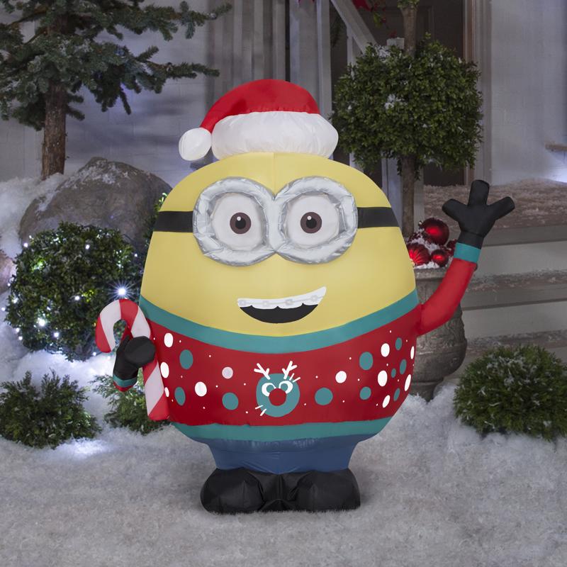 Gemmy Minion with Ugly Sweater 4 ft. Inflatable