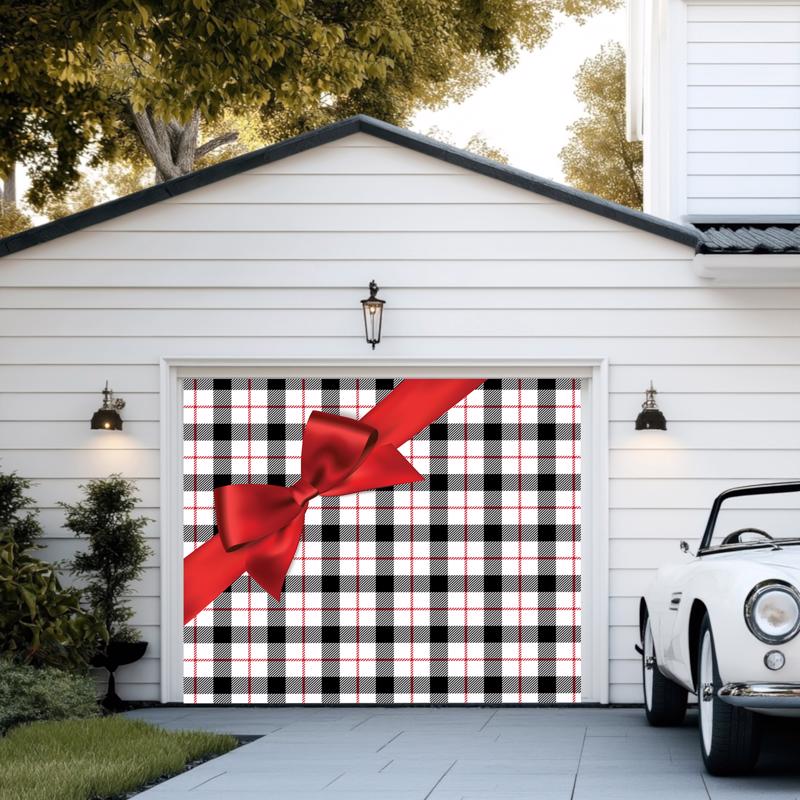 Dyno Plaid 7 ft. Garage Door Cover