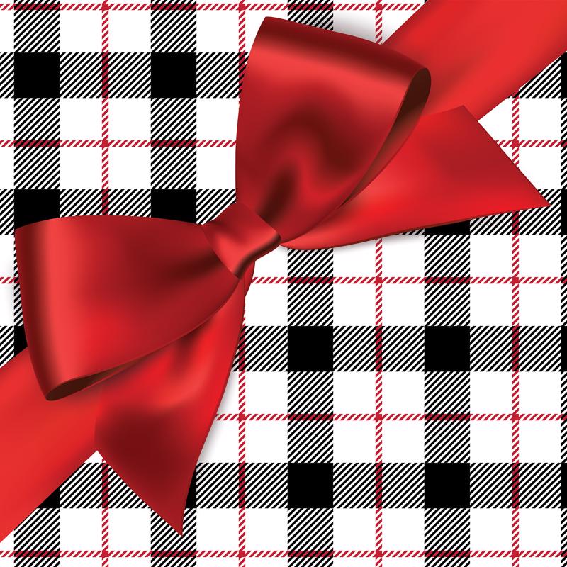 Dyno Plaid Gift 7 ft. Garage Door Cover