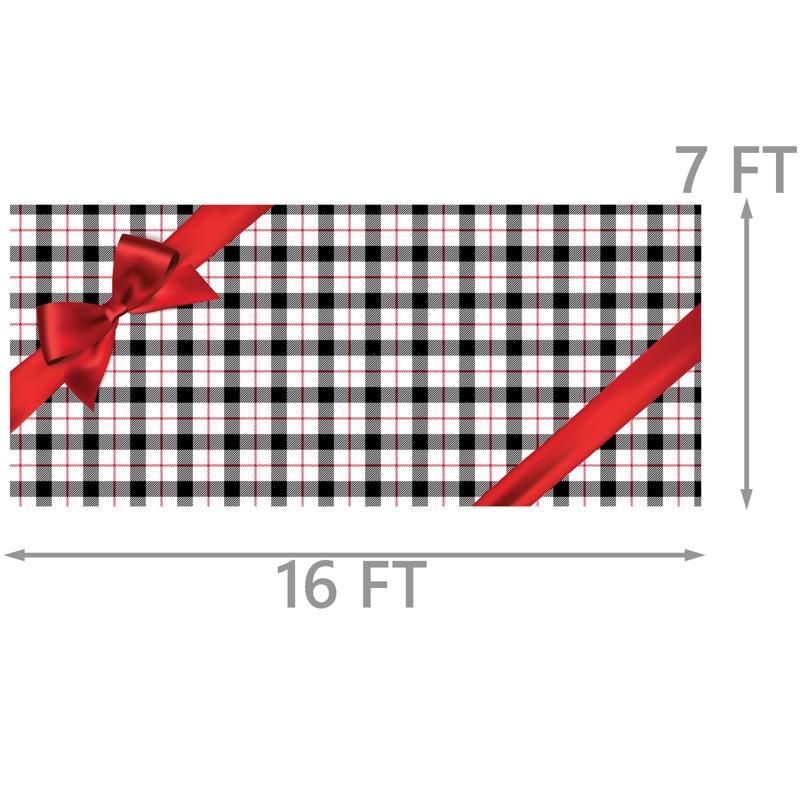 Dyno Plaid Gift 7 ft. Garage Door Cover