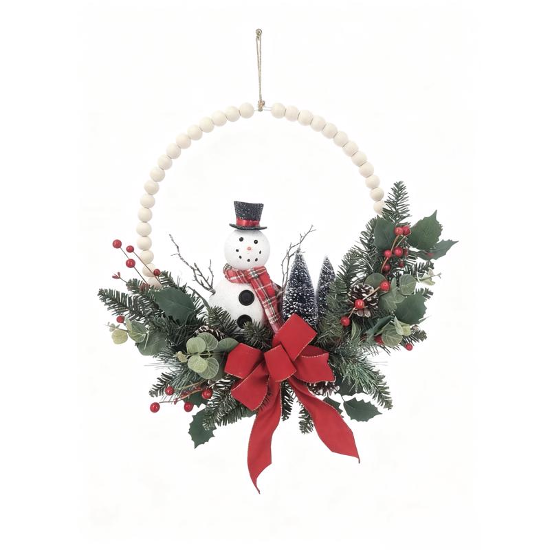 Decra Lite 20 in. D Snowman Wreath