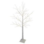 Celebrations LED Warm White Micro Seed Birch Tree 5 ft. Yard Decor