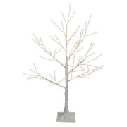 Celebrations LED Warm White Micro Seed Birch Tree 4 ft. Yard Decor