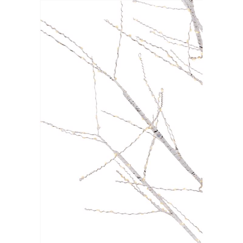 Celebrations LED Warm White Micro Seed Birch Tree 4 ft. Yard Decor
