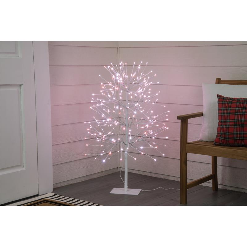 Celebrations LED Red/White Twinkle Gumdrop Tree 3 ft. Yard Decor