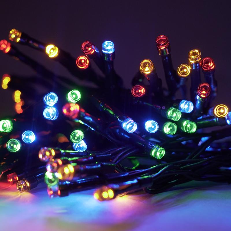Celebrations LED Mini Multicolored String Lights w/Remote Christmas Lights 16.2 ft.