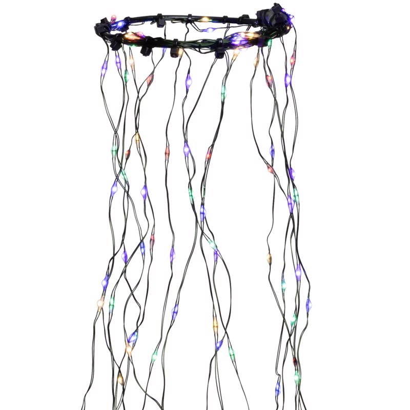 Celebrations Cascade LED Micro Multicolored 304 ct String Christmas Lights 3 ft.