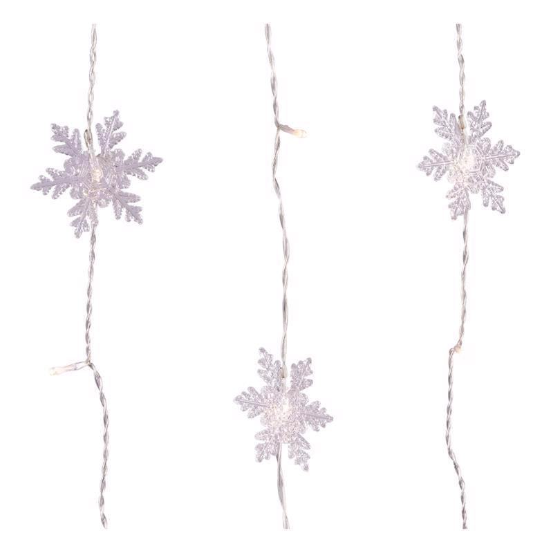 Celebrations Window Snowflake LED Rice Warm White 37 ct String Christmas Lights 3 ft.