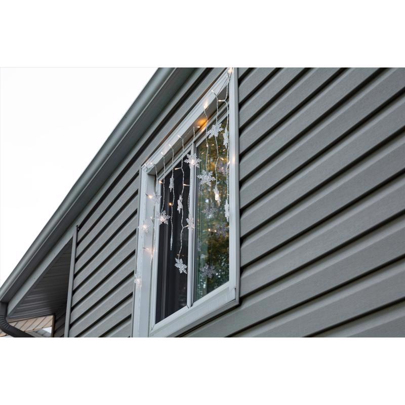 Celebrations Window Snowflake LED Rice Warm White 37 ct String Christmas Lights 3 ft.