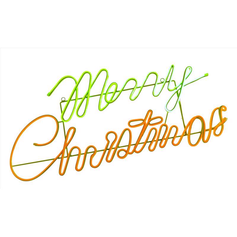 Celebrations Neon Merry Christmas LED Green/Red Novelty Christmas Lights