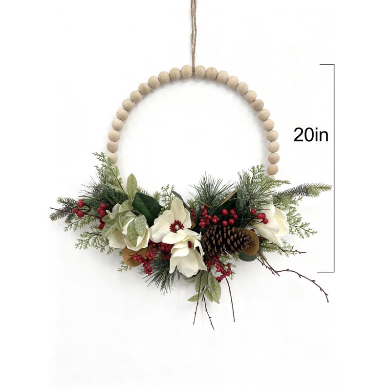 Decra Lite 20 in. D Rustic floral Wreath