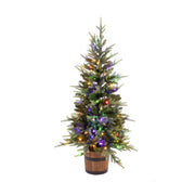 Celebrations 4 ft. Full LED 150 ct Maclura Pine Sparkle w/Barrel Stand Christmas Tree