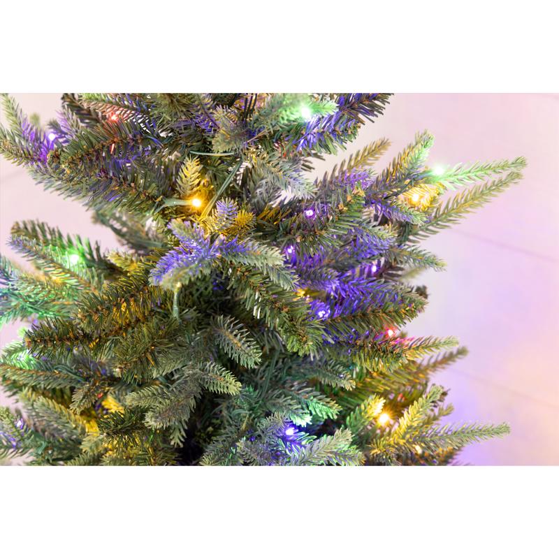 Celebrations 4 ft. Full LED 150 ct Maclura Pine Sparkle w/Barrel Stand Christmas Tree