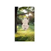 Fun World 36 in. Ghost on a Swing Halloween Decor