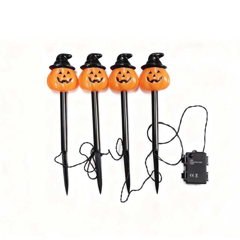 Decra Lite Set of 4 Pumpkin Pathway Decor
