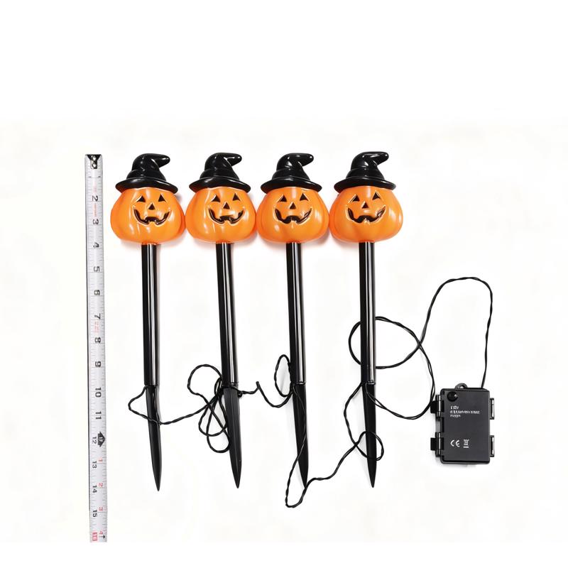 Decra Lite Set of 4 Pumpkin Pathway Decor