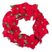 Celebrations 24 in. D Poinsettia Blooms Wreath