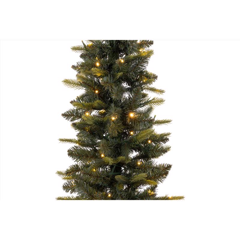 Celebrations 4 ft. Slim LED 150 ct Monterey Spruce Sparkle w/ Barrel Entrance Tree
