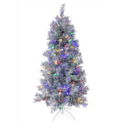 Celebrations 6 ft. Full LED 200 ct Silver w/ Reflectors Christmas Tree