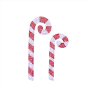 Celebrations LED Red/White Candy Canes 3 and 4 ft. Yard Decor