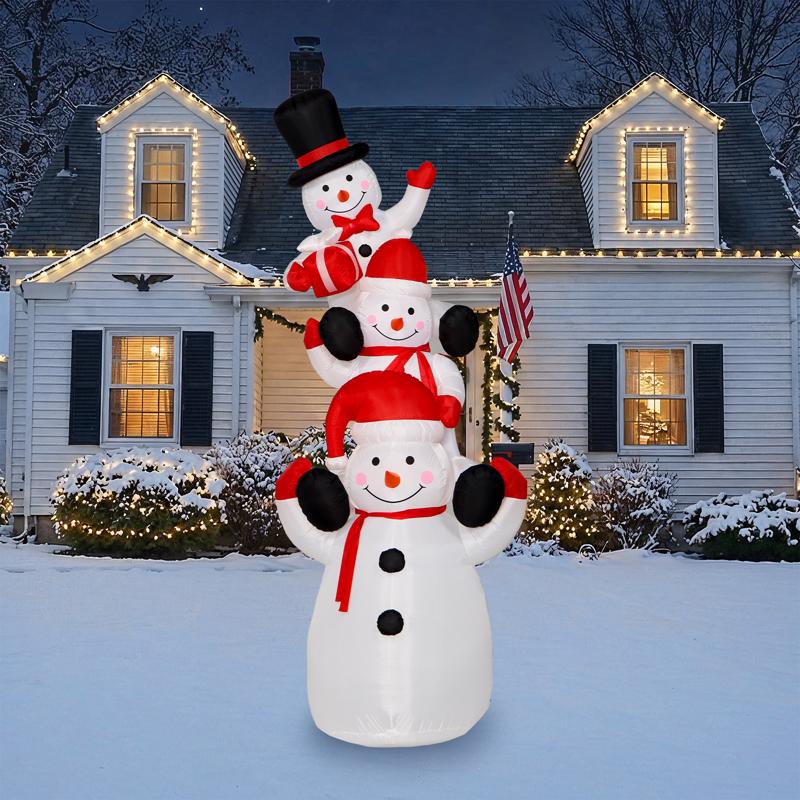 Seasonal Creations A Holiday Company Snowman Stack 10 ft. Inflatable