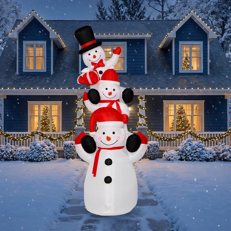 Seasonal Creations A Holiday Company Snowman Stack 10 ft. Inflatable