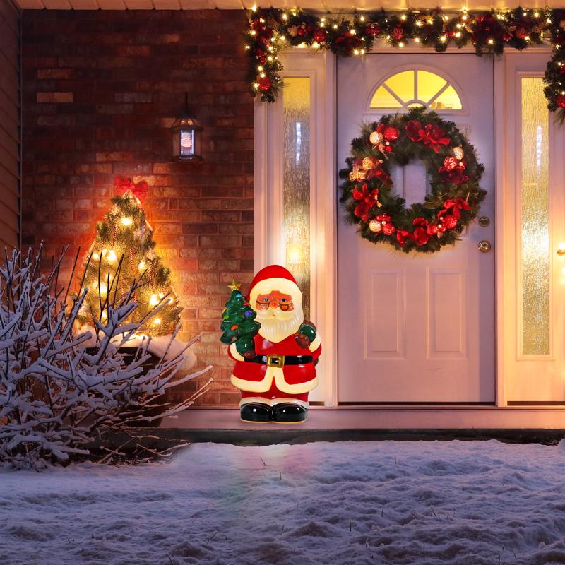 Mr. Christmas LED Warm White Santa 24 in. Blow Mold