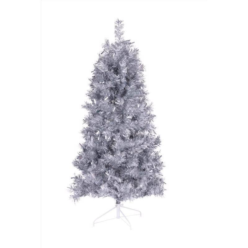 Celebrations 6 ft. Full Unlit Silver Christmas Tree