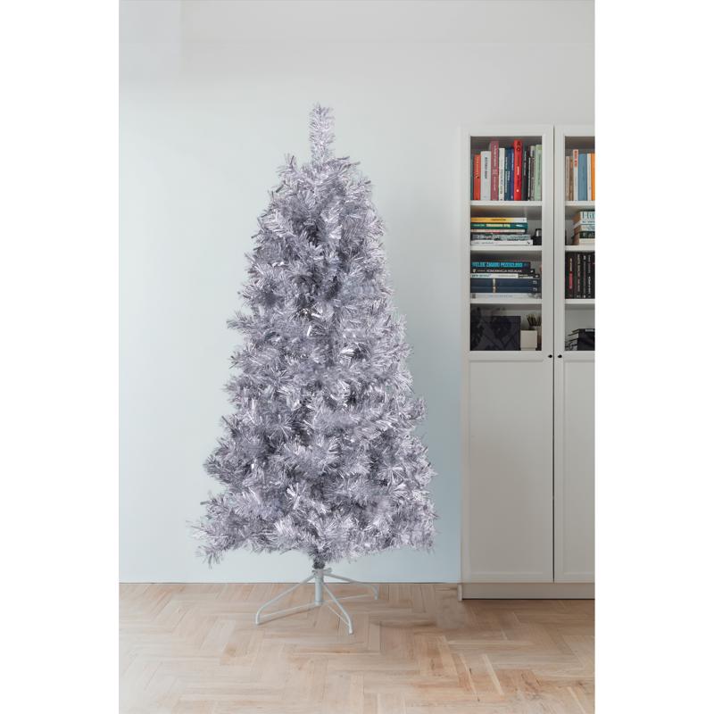 Celebrations 6 ft. Full Unlit Silver Christmas Tree