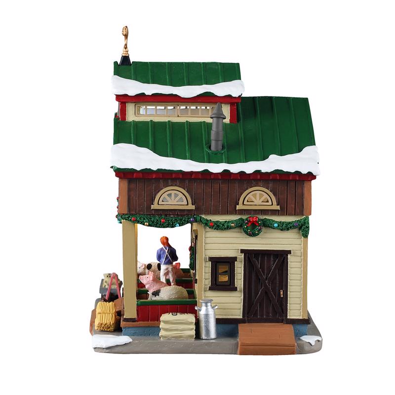 Lemax LED Polly's Pot-Bellied Pig Rescue Christmas Village