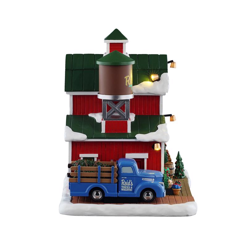 Lemax LED Reid's Trees and Wreaths Christmas Village