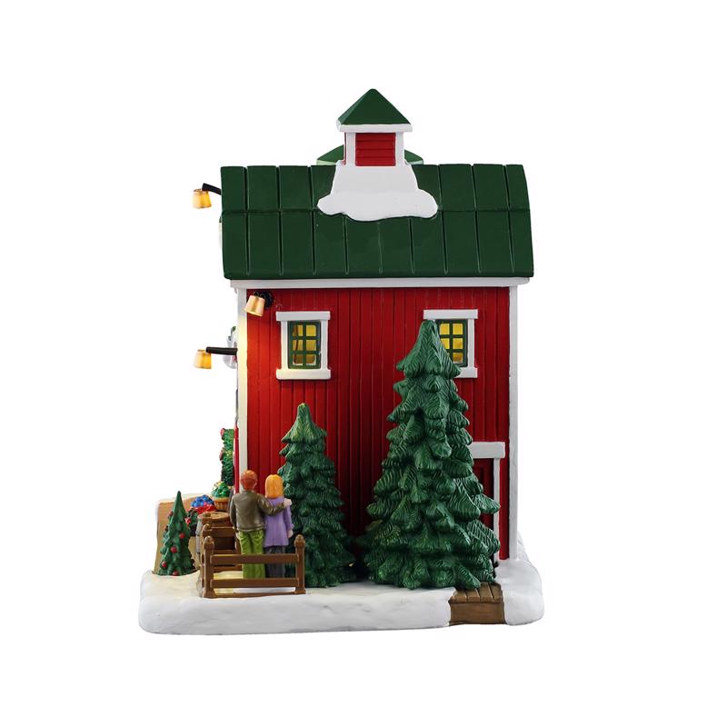 Lemax LED Reid's Trees and Wreaths Christmas Village