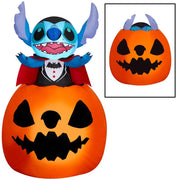 Disney 5 ft. Prelit Stitch Popping Out of Pumpkin Inflatable