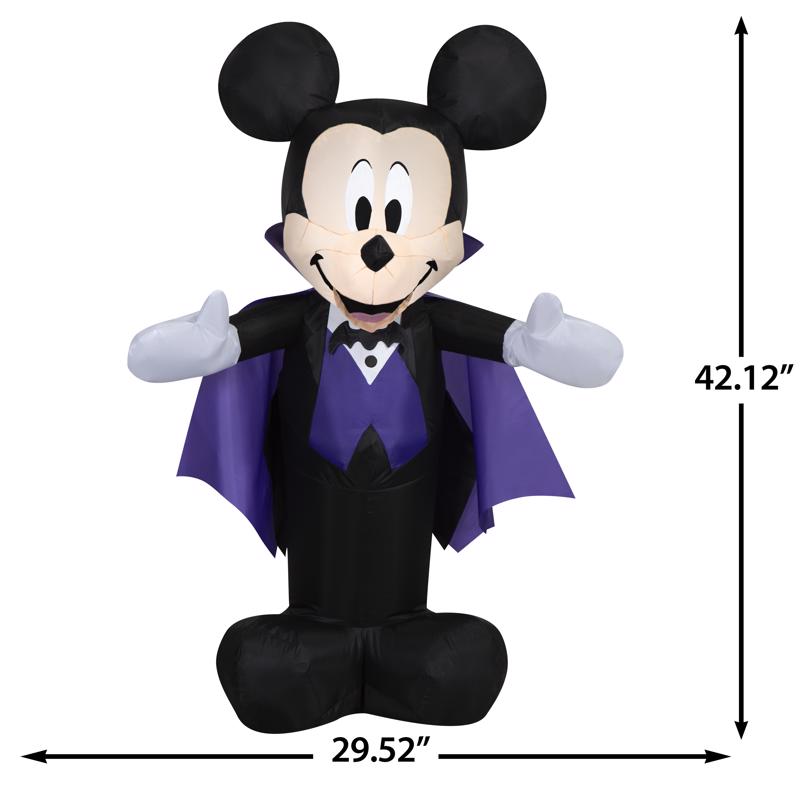 Disney 4 ft. Prelit Mickey as Vampire Inflatable