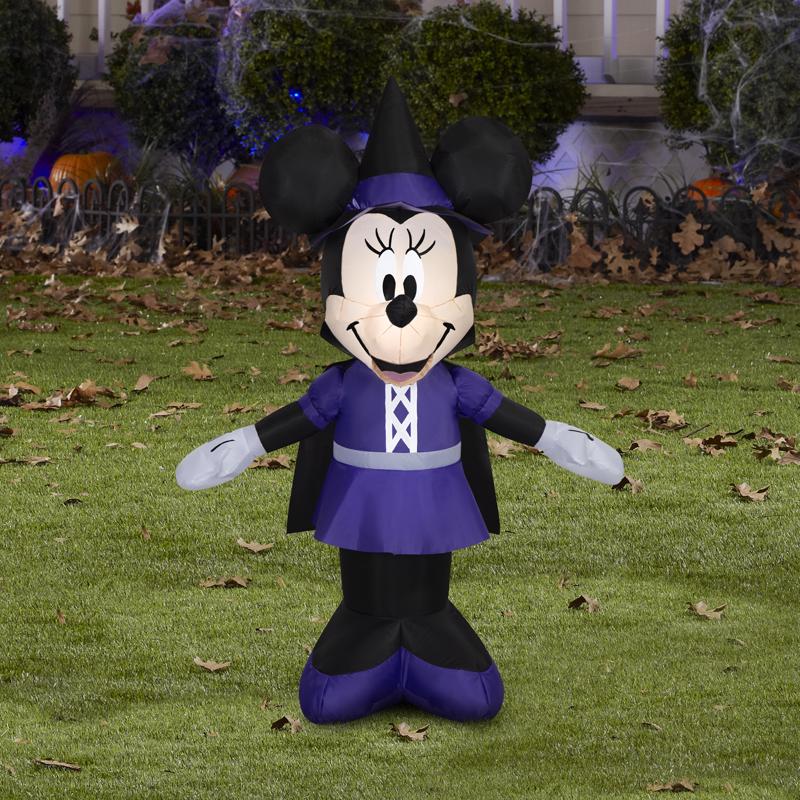 Disney 4 ft. Prelit Minnie as Witch Inflatable