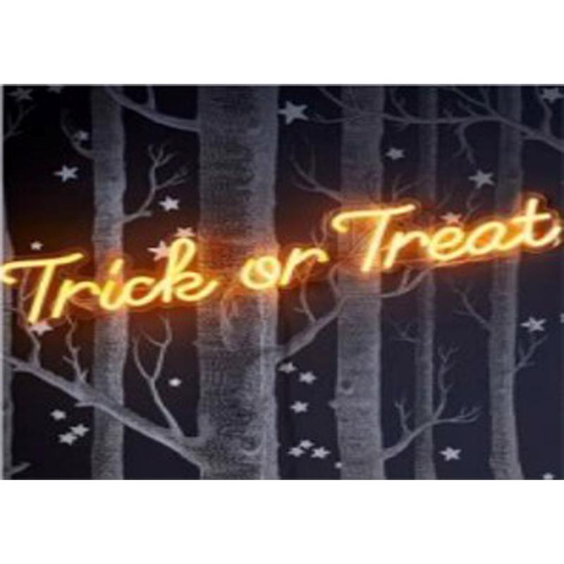 Celebrations Orange 4 in. LED Prelit Trick or Treat Wall Decor