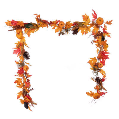 Celebrations Multicolored 35 ct 9 ft. LED Fall Harvest Garland