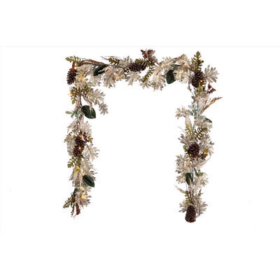 Celebrations Warm White 35 ct 9 ft. LED Neutral Fall Garland