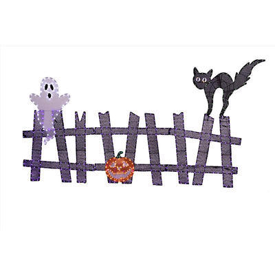 Celebrations Multicolored 750 ct 59 in. LED Fence Halloween Decor