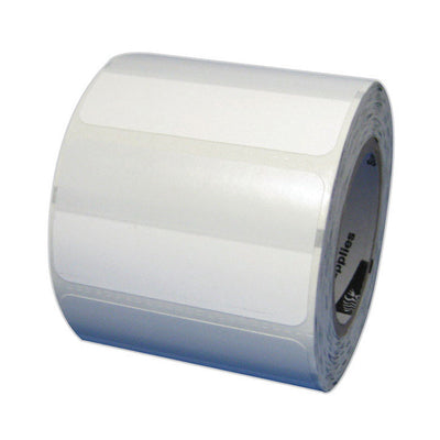 RF Printer Adhesive Backed Gray Bin Tag Labels - Roll 400 each