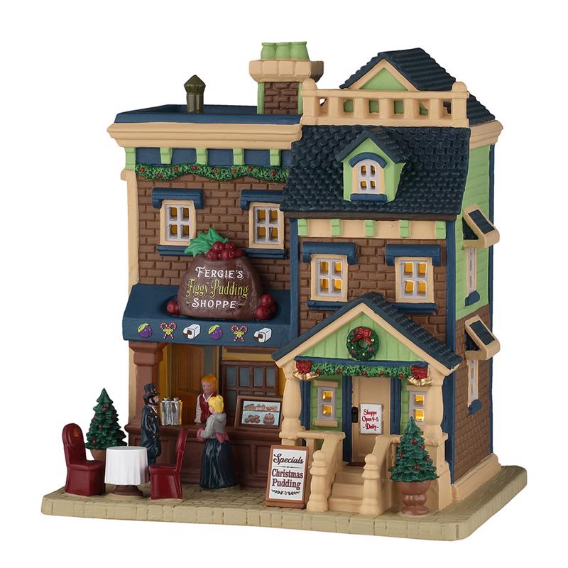 Lemax LED Fergies Figgy Pudding Shoppe Christmas Village