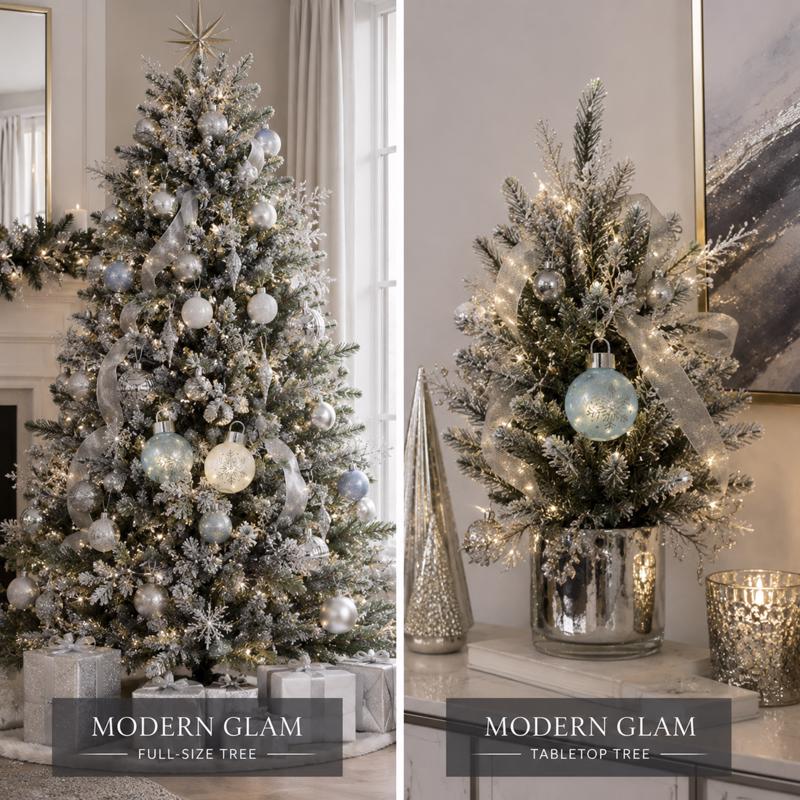 Gerson Lighted snowflake glass Ornament 6 in.